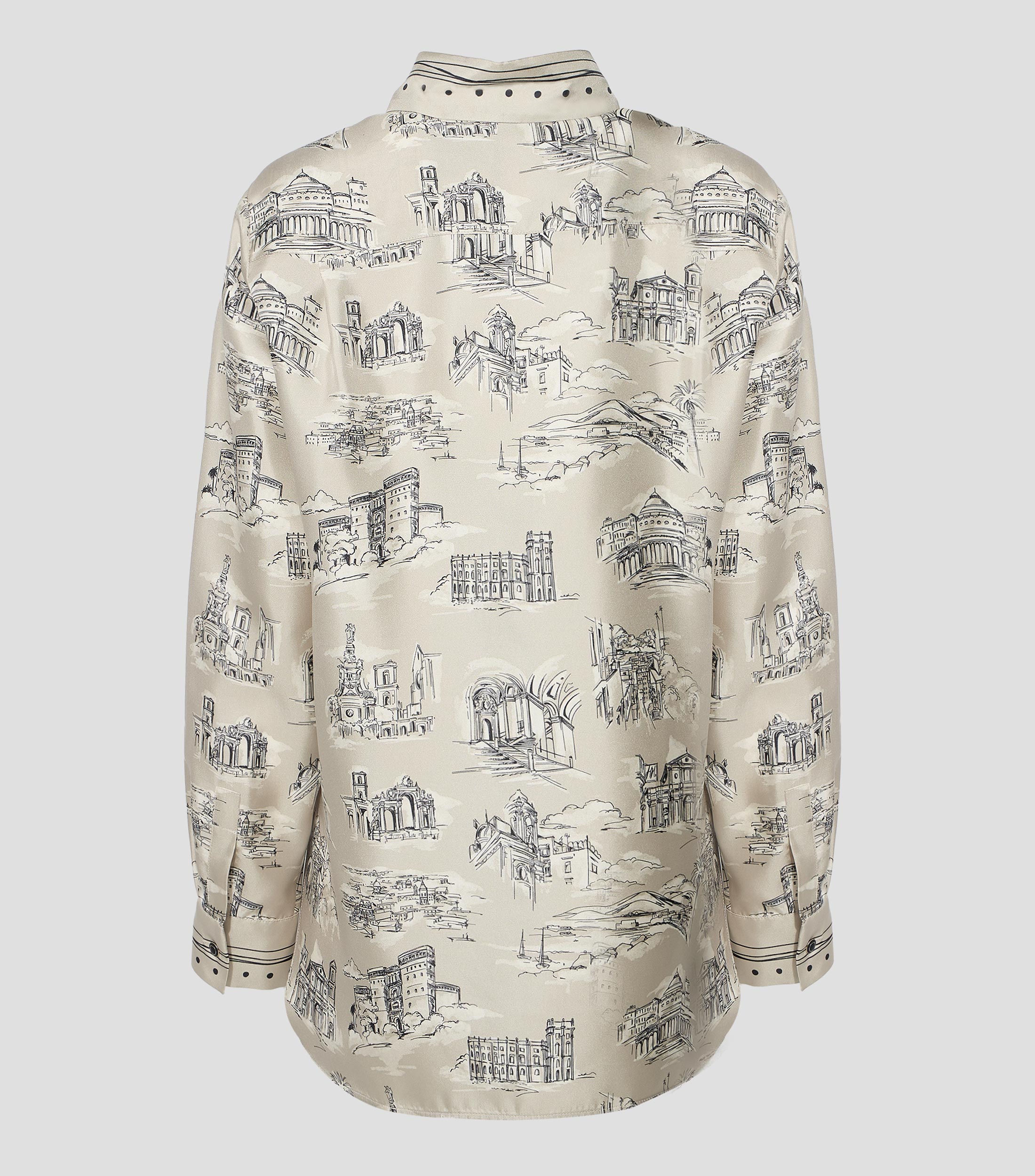 Camisa estampada con manga larga Mujer